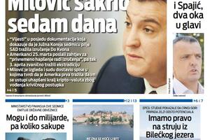 Naslovna strana "Vijesti" za 5. mart 2024.