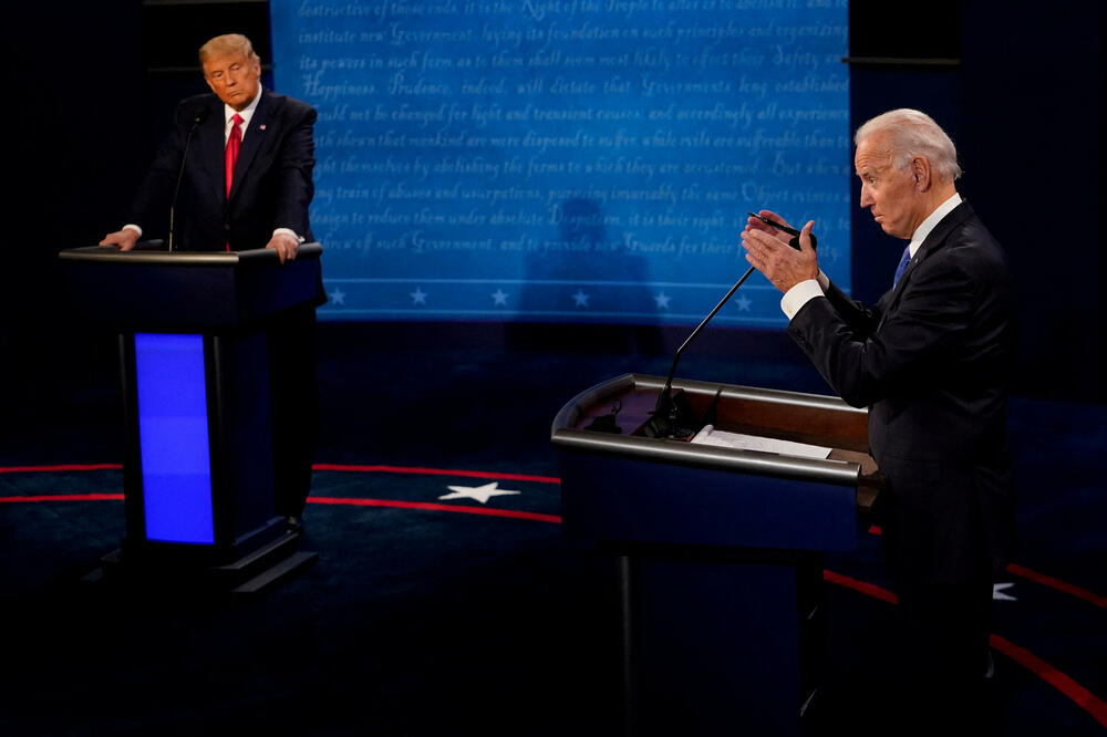 Tramp i Bajden na debati 2020., Foto: Reuters