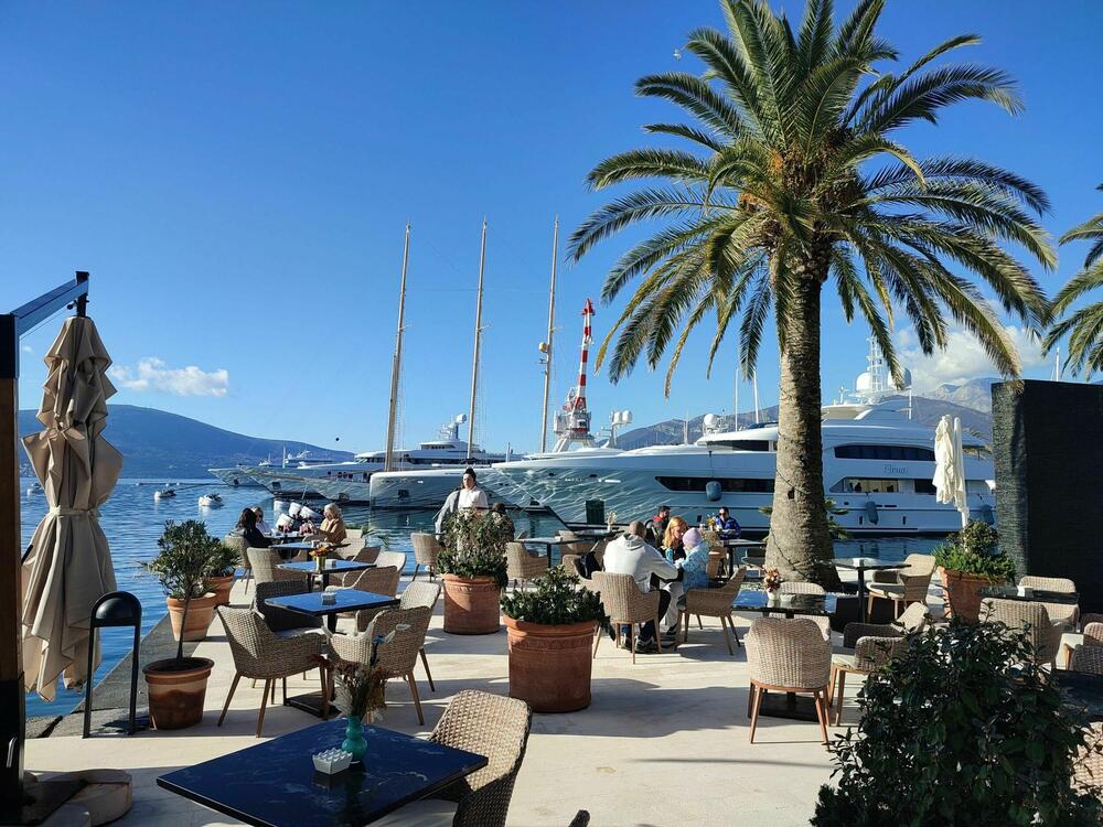 porto montenegro is a modern development with beautiful spots for coffee and food