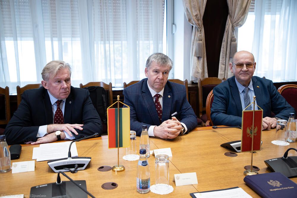 <p>Predsjednik Odbora za evropske integracije Ivan Vuković i zamjenik predsjednika Odbora, Jovan Subotić, sastali su se sa delegacijom Grupe za međuparlamentarnu saradnju sa zemljama Zapadnog Balkana Parlamenta Litvanije, koju je predvodio predsjednik Interparlamentarne grupe, Valdas Rakutis</p>