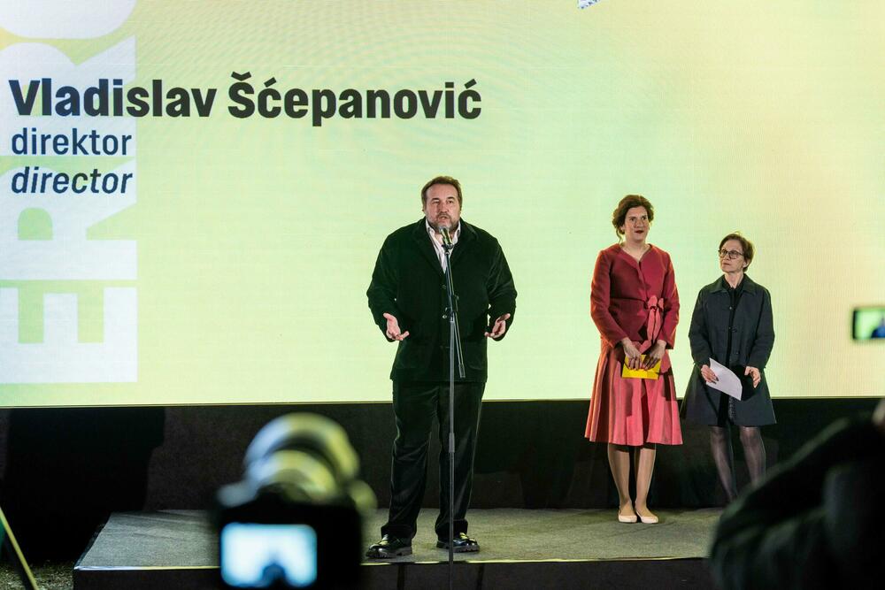Sa otvaranja izložbe: Šćepanović, Vlaović i Kvaran