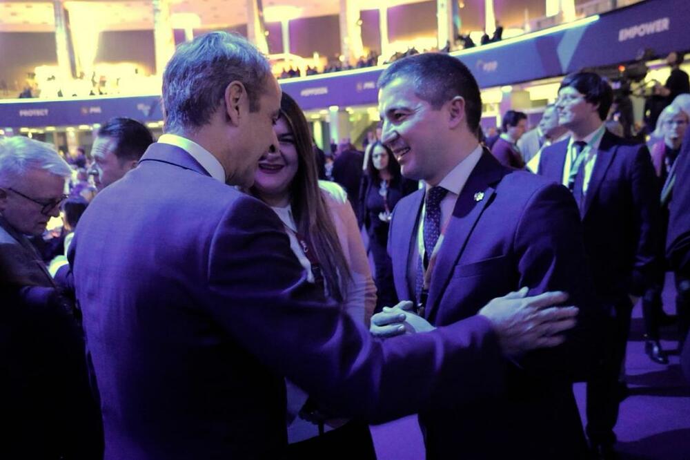 Tokom susreta Bečića i Micotakisa, Foto: Demokrate