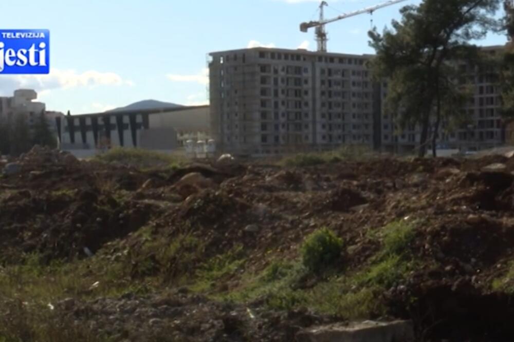 Lokacija na kojoj bi trebalo da bude nova gimnazija u Podgorici, Foto: Screenshot/TV Vijesti