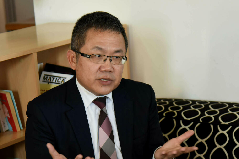 Ših Čung Liu u redakciji Vijesti u četvrtak 7. marta, Foto: Luka Zeković