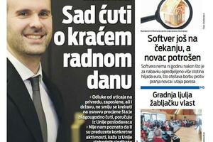 Naslovna strana "Vijesti" za 10. mart 2024.
