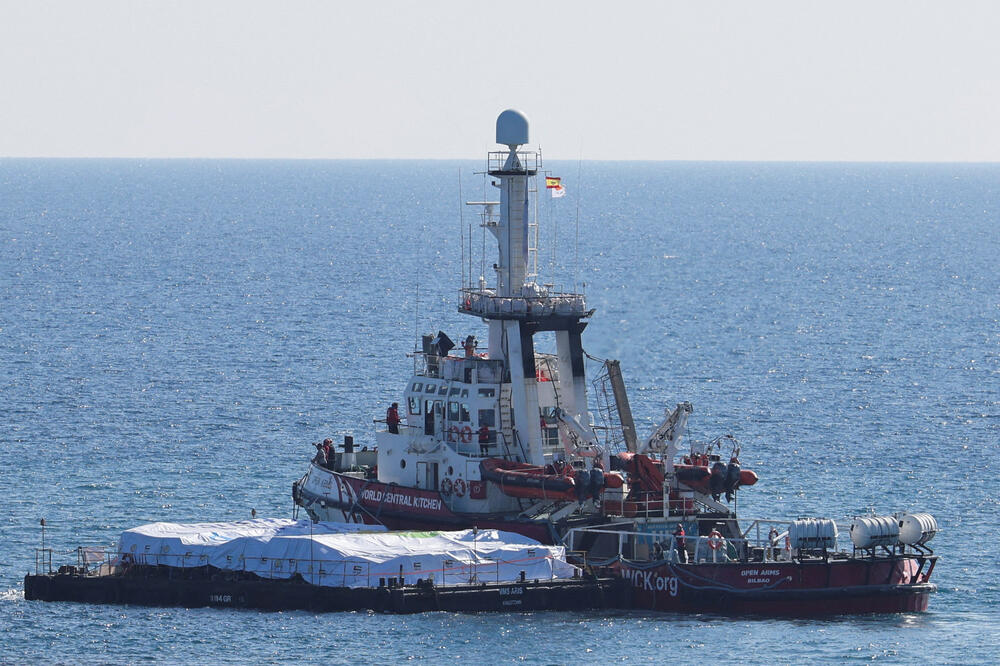 Brod nevladine organizacije Open Arms na putu za Gazu, Foto: Reuters