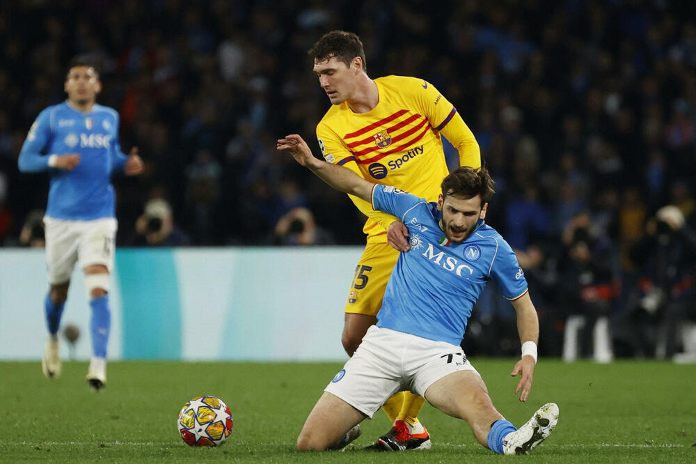 Duel Kvarachelije i Kristensena u Napulju, Foto: Reuters