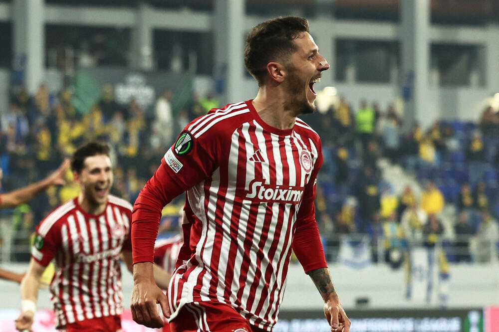 Jovetić slavi gol za 5:1, Foto: Reuters