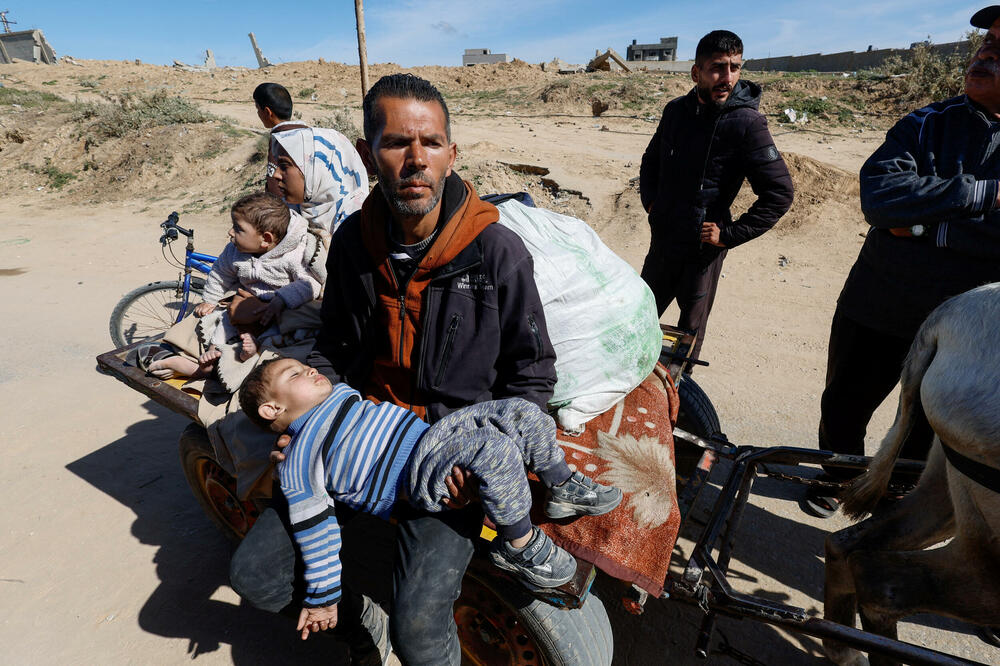 Palestinci bježe od izraelske ofanzive sa sjevera Gaze, Foto: Reuters