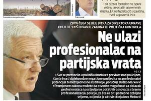 Naslovna strana "Vijesti" za 19. mart 2024.