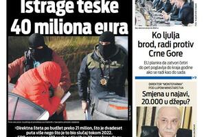 Naslovna strana "Vijesti" za 20. mart 2024.