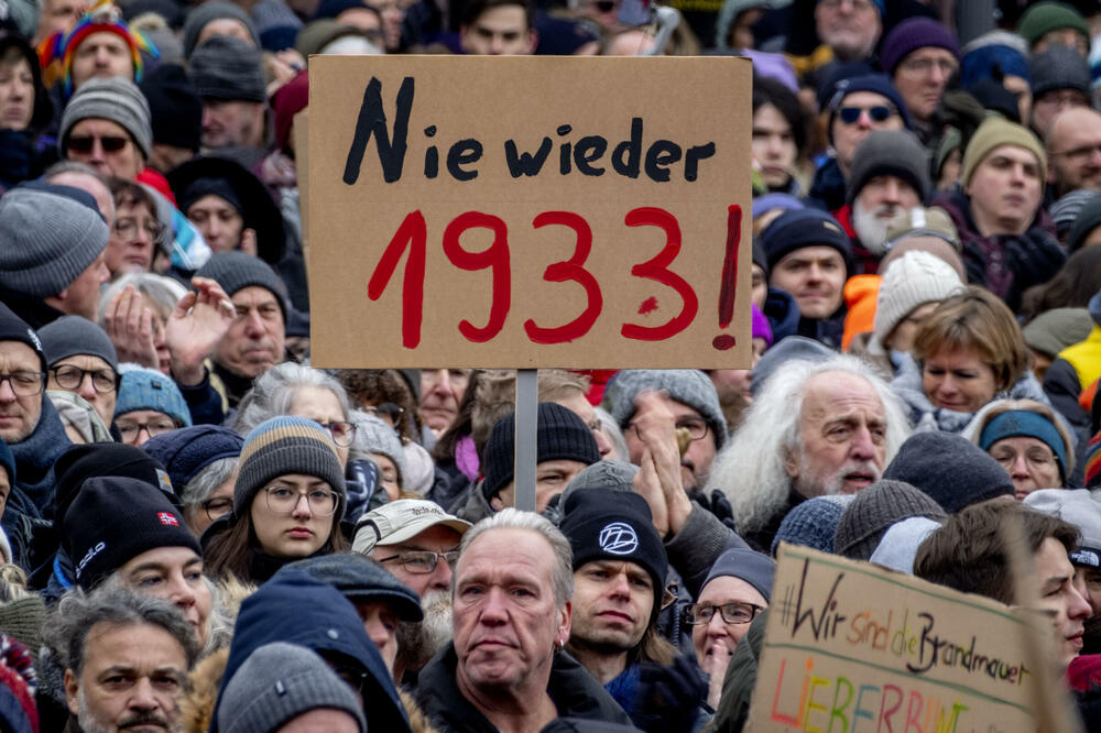 Protest protiv AfD-a 20. januara u Frankfurtu, Foto: Beta/AP