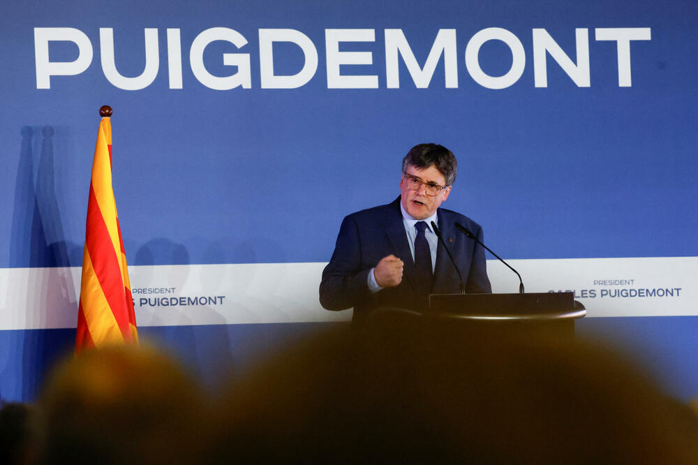 Pućdemon na skupu u francuskom gradu Elni blizu španske granice, Foto: Reuters