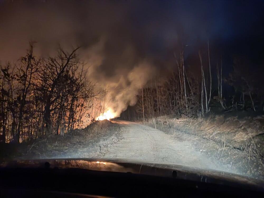 Members of the Protection and Rescue Service also intervened in extinguishing the forest fire in Grančarevo and Selima yesterday