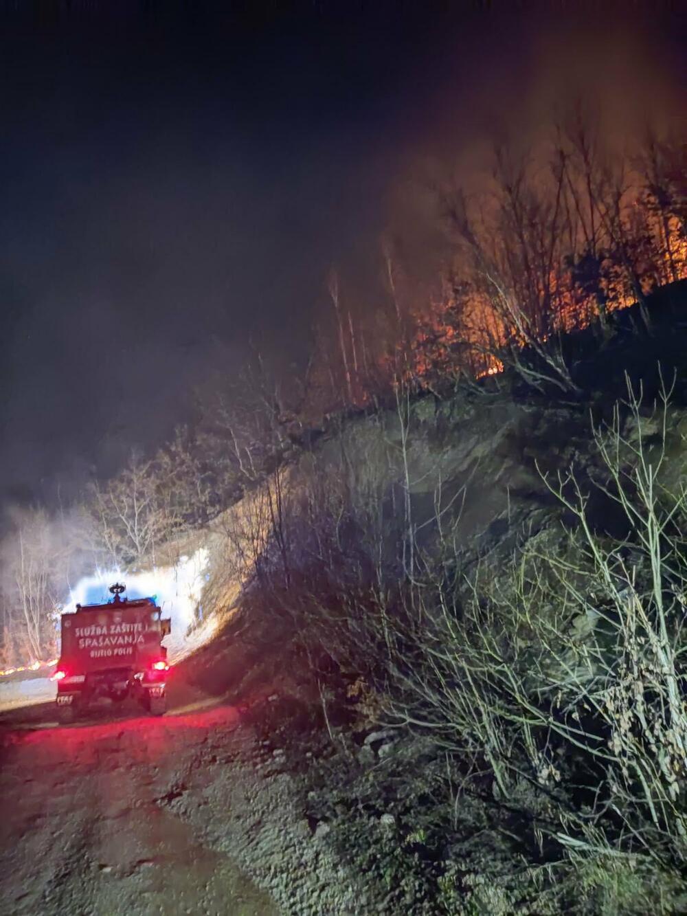 <p>Pripadnici Službe zaštite i spašavanja juče su intervenisali i na gašenju šumskog požara u Grančarevu i Selima</p>