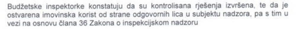 Izvod iz Dodatka Zapisniku o izvršenom inspekcijskom nadzoru