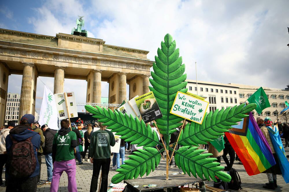 Sa skupa za legalizaciju kanabisa u Berlinu u aprilu prošle godine, Foto: Rojters