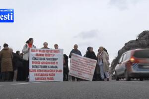 Former workers of Košuta blocked the Cetinje - Podgorica road, they announce...