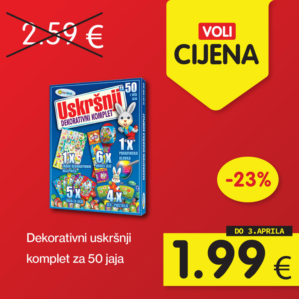 <p>Potražite ih u najbližem Voli ili Naš diskont marketu i uštedite vaš kućni budžet.</p>