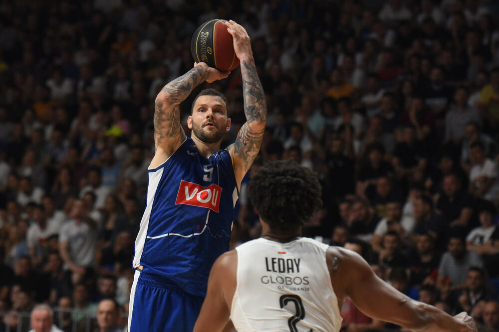 Micov tokom utakmice sa Partizanom koju je riješio na četiri sekunde prije kraja, Foto: KK Budućnost Voli