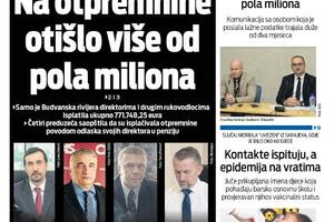 Naslovna strana "Vijesti" za 30. mart 2024. godine