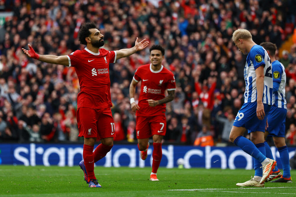Salah proslavlja gol, Foto: Reuters
