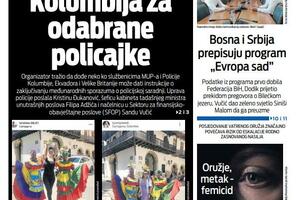 Naslovna strana "Vijesti" za 1. april 2024. godine