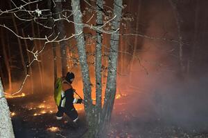 Fires in Bijelo Polje: The school and forest in Godijevo were in danger,...