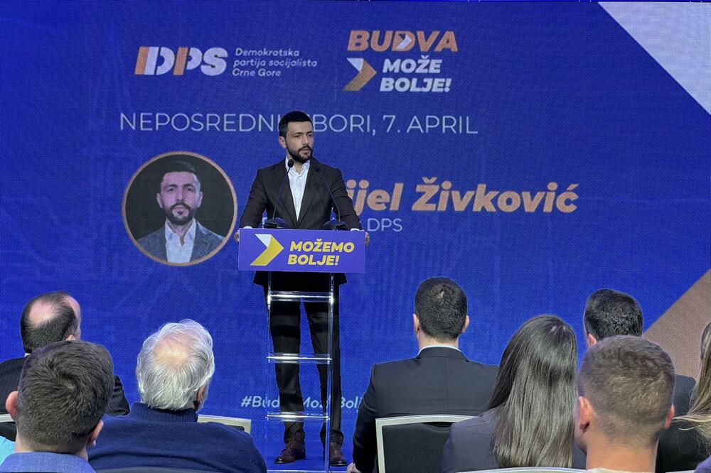 "A turning point is starting from Budva": Danijel Živković, Photo: Twitter/ DPS