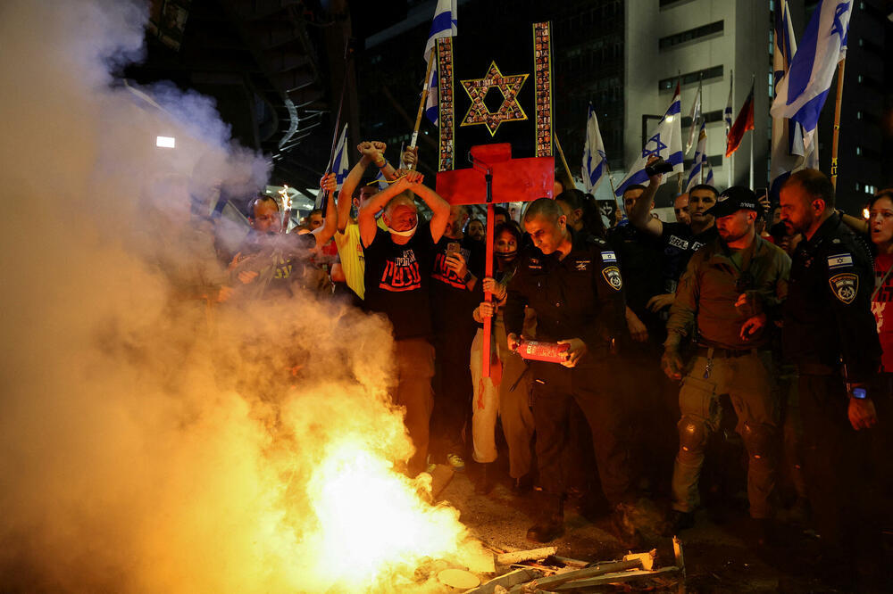 Sa protesta protiv Netanjahuove vlade u Tel Avivu, Foto: Rojters