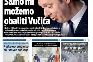 Naslovna strana "Vijesti" za 6. april 2024.