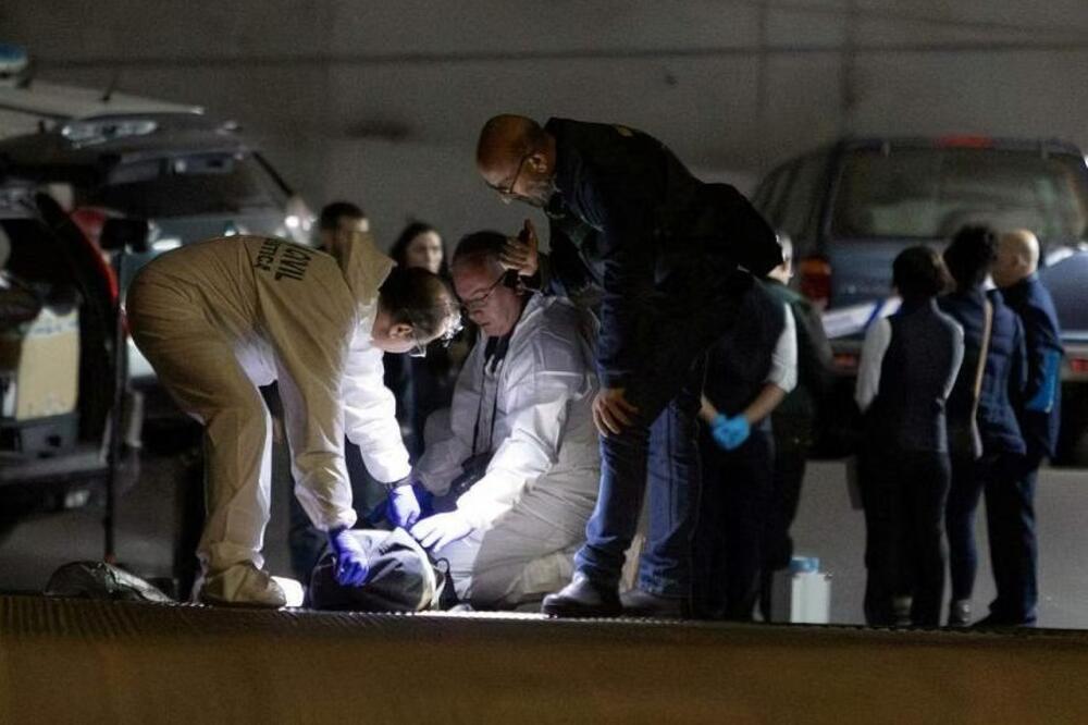Pripadnici španske policije u garaži gdje je nađeno tijelo Kuzminova, Foto: Rojters