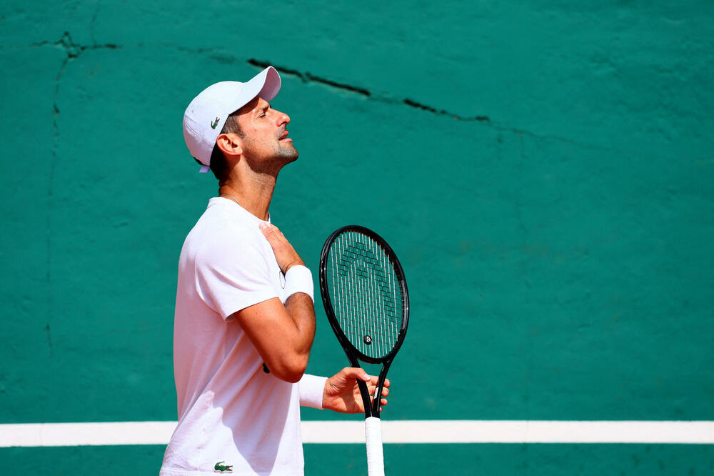 Đoković na treningu u Monte Karlu, Foto: Reuters