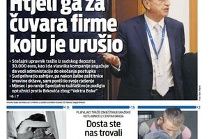 Naslovna strana "Vijesti" za 10. april 2024.