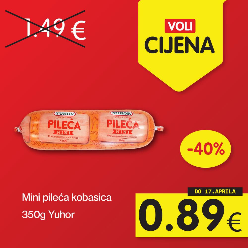 <p>Širok izbor proizvoda po najpovoljnijim cijenama na tržištu u svim Voli i Naš diskont marketima.</p>