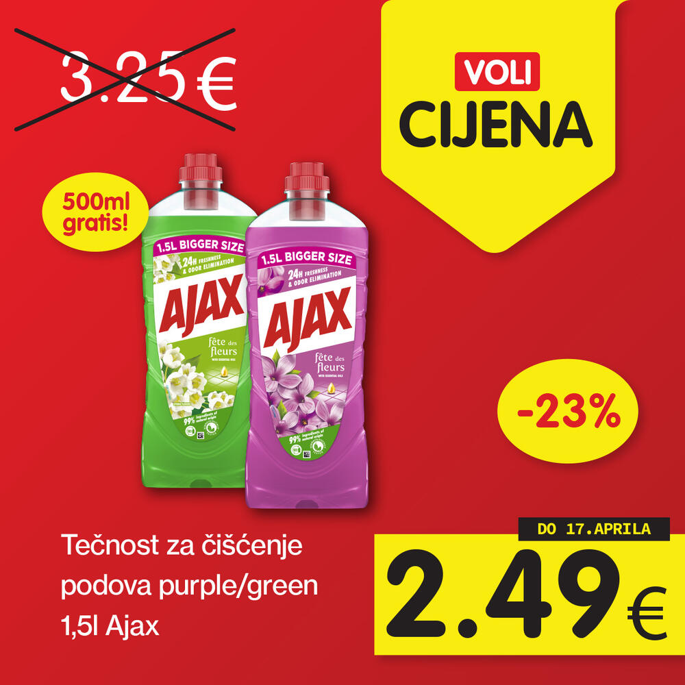 <p>Širok izbor proizvoda po najpovoljnijim cijenama na tržištu u svim Voli i Naš diskont marketima.</p>