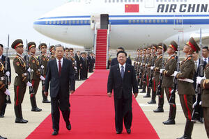 Meeting of Chinese and North Korean officials at the highest level in...