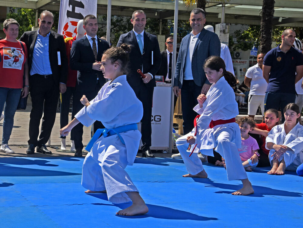 <p>Sajam sporta održan je danas na podgoričkom Trgu nezavisnosti. Sajmu su prisustvovale mnoge javne ličnosti i političari koji su i u odijelima pokazali svoje sportske vještine.</p>