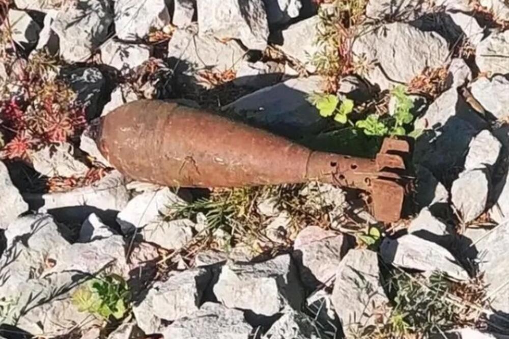 Pronađena granata na Gorici, Foto: Instagram/ AUZP