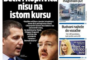 Naslovna strana "Vijesti" za 13. april 2024.