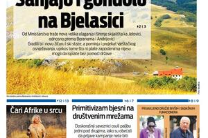 Naslovna strana "Vijesti" za 14. april 2024.