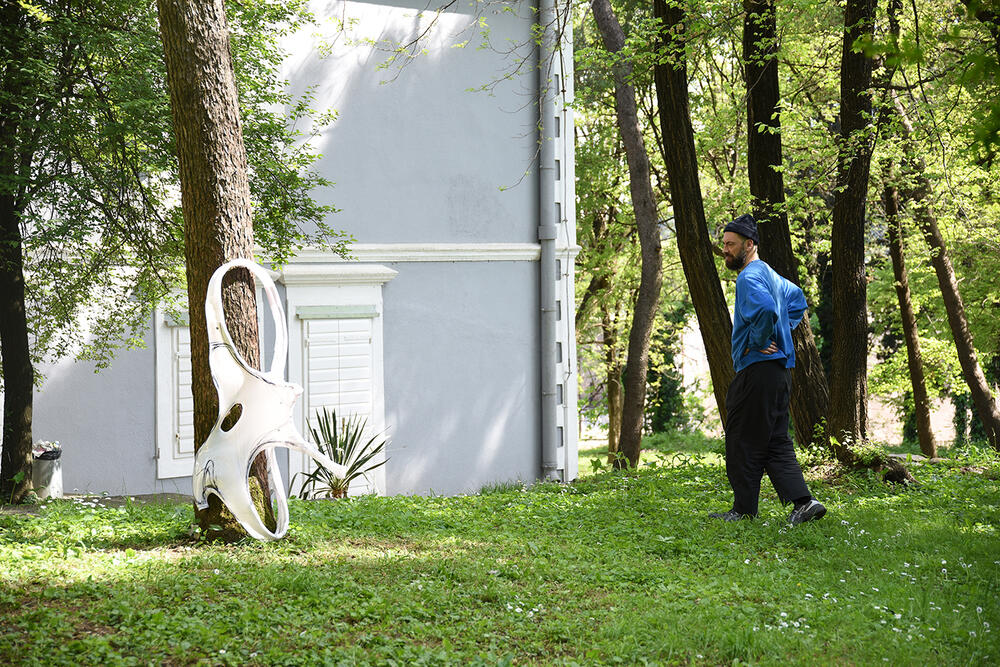 Prilikom rada na skulpturi: Šehanović