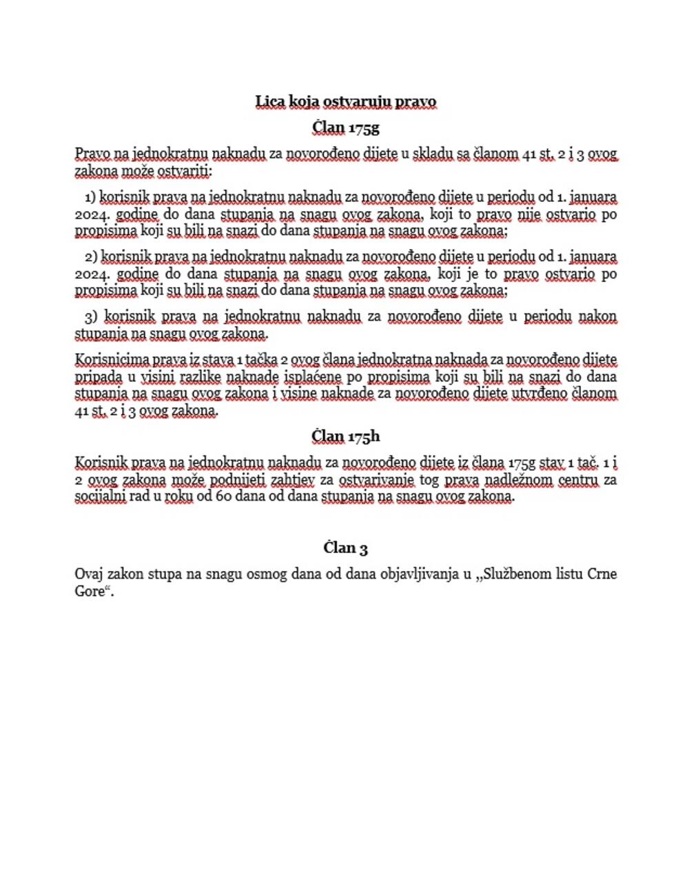 <p>Bogdanović je rekao da to predstavlja konkretnu mjeru koja treba da doprinese poboljšanju materijalnih uslova za "pokrivanje osnovnih životnih troškova svakog novorođenog djeteta, kao novog člana našeg društva"<br /> </p>
