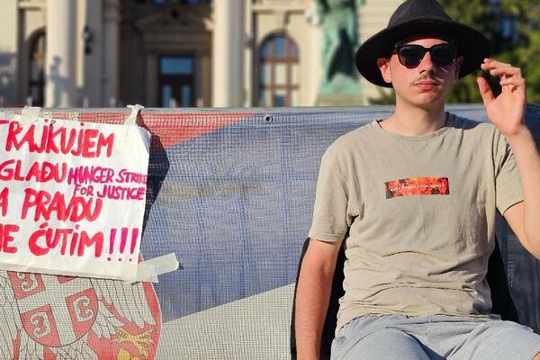 A gay young man is on hunger strike in Belgrade, demanding that police officers be punished...