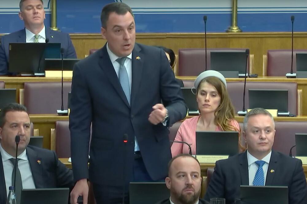 Vuković in the Assembly, Photo: Printscreen YouTube