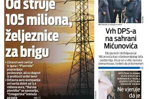 Naslovna strana "Vijesti" za 22. april 2024.