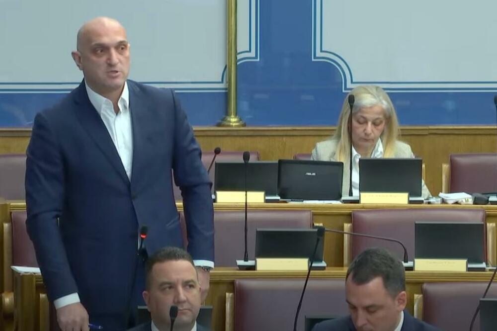 Abdić na današnjoj sjednici Skupštine, Foto: Printscreen/Youtube