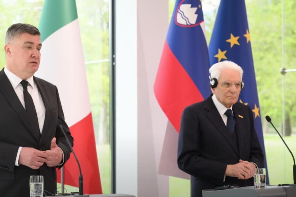 Milanović i Matarela, Foto: Screenshot/Youtube