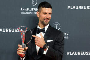 Djokovic received the "Laureus" award for the best athlete in the world in...