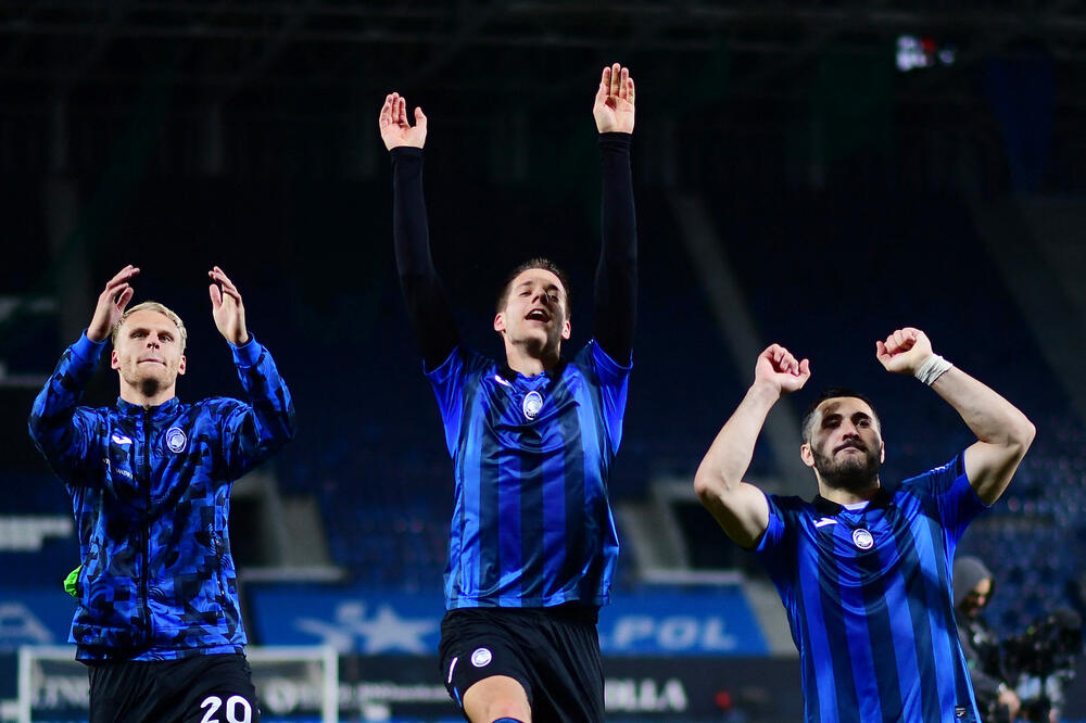 Celebration of Atalanta football players, Photo: Reuters